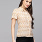 Valbone Women’s Peach Modal Silk Printed Shirt