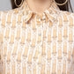 Valbone Women’s Peach Modal Silk Printed Shirt