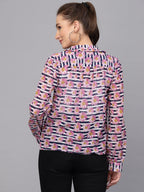 Valbone Women’s Pink Georgette Printed Shirt