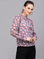 Valbone Women’s Pink Georgette Printed Shirt