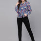 Valbone Women’s Blue Georgette Printed Shirt