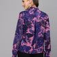 Valbone Women’s Purple Georgette Printed Shirt