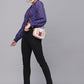 Valbone Women’s Purple Georgette Printed Shirt
