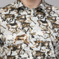 Valbone Men’s Digital Print Brown Dears Animal Printed Regular Fit Casual Shirt Half Sleeves