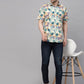 Valbone Men’s  Green & Yellow Digital Printed Regular Fit Casual Shirt Half Sleeves