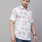 Valbone Men’s Floral Digital Printed Regular Fit Casual Shirt Half Sleeves