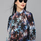 Valbone Women’s Blue Georgette Printed Shirt
