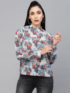 Valbone Women’s Multicolor Georgette Printed Shirt