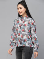 Valbone Women’s Multicolor Georgette Printed Shirt