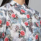 Valbone Women’s Off-White Georgette Floral Printed Shirt Full Sleeves