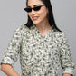Valbone Women’s Grey Modal Silk Printed Shirt