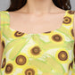 Valbone Women’s Yellow ( Corn )Floral Rayon Printed Jumpsuit Sleeveless