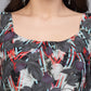 Valbone Women’s Grey Georgette Printed Jumpsuit Sleeveless