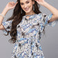 Valbone Women’s Blue Georgette Floral Print Dress