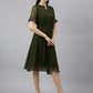 Valbone Women’s Green Georgette Floral Print Dress