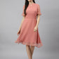 Valbone Women’s Pink Georgette Floral Print Dress