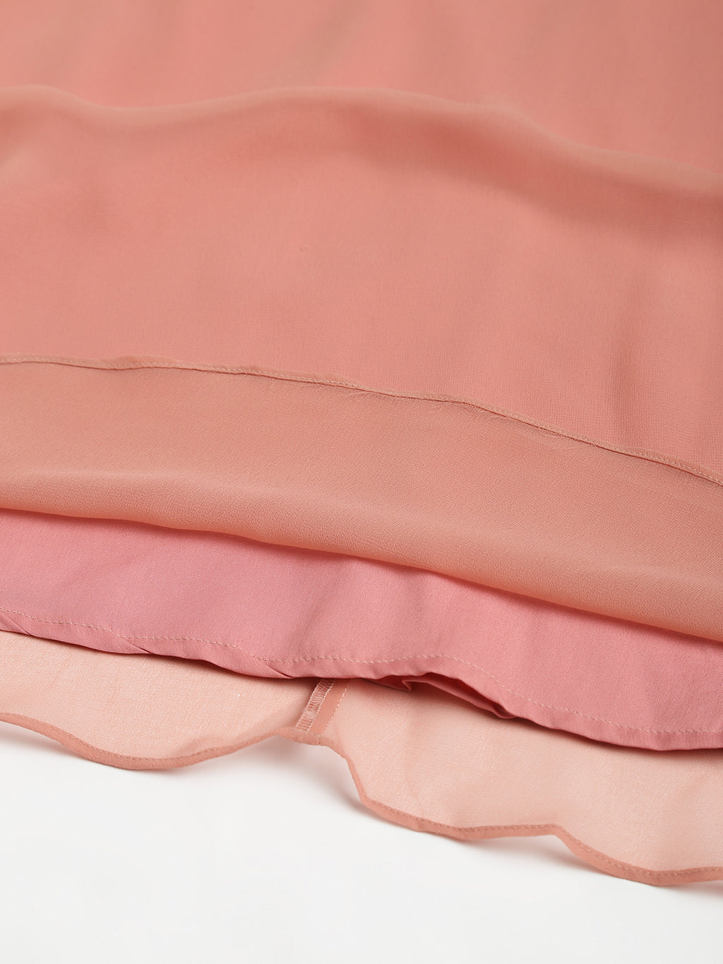 Pink Georgette  solid Dress