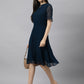 Valbone Women’s Blue Georgette Floral Print Dress