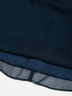 Blue Georgette solid Dress