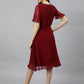 Valbone Women’s Red Georgette Floral Print Dress