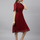 Valbone Women’s Red Georgette Floral Print Dress