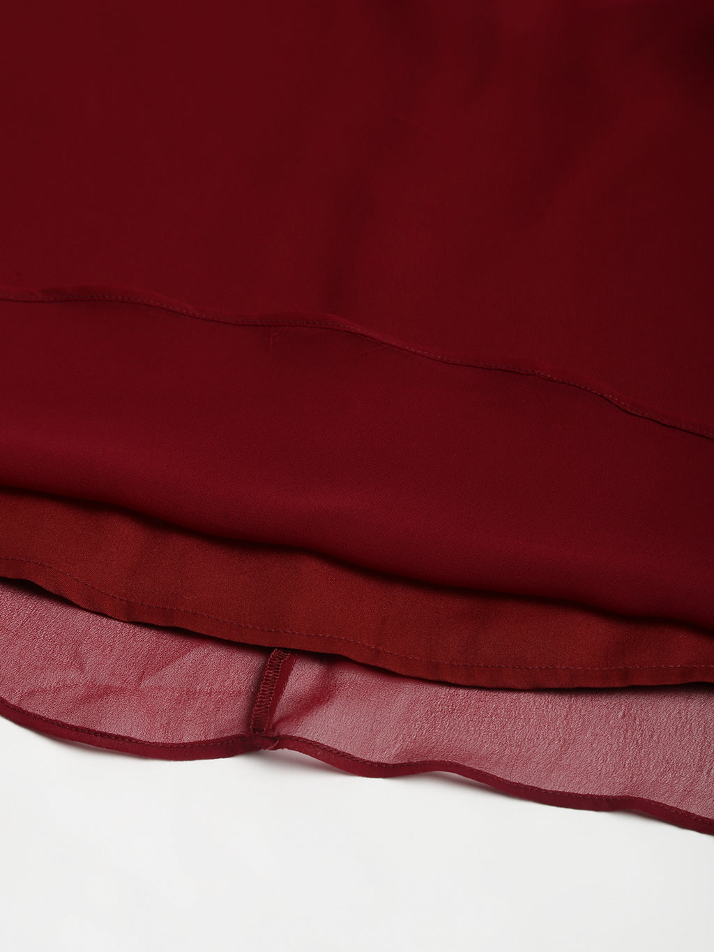 Red solid Midi Dress