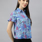 Valbone Women’s Blue Modal Silk Printed Shirt Success