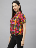 Valbone Women’s Multicolor Modal Silk Printed Shirt