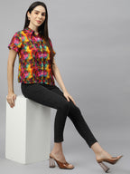Valbone Women’s Multicolor Modal Silk Printed Shirt