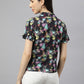 Valbone Women’s Multi-color Geometric Modal Silk Printed Shirt Half Sleeves