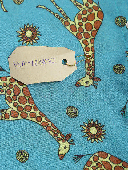Valbone Women’s Blue Modal Silk Printed Shirt