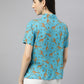 Valbone Women’s Blue Modal Silk Printed Shirt