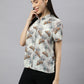 Valbone Women’s Grey Modal Silk Printed Shirt