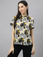 Valbone Women’s Green Modal Silk Printed Shirt