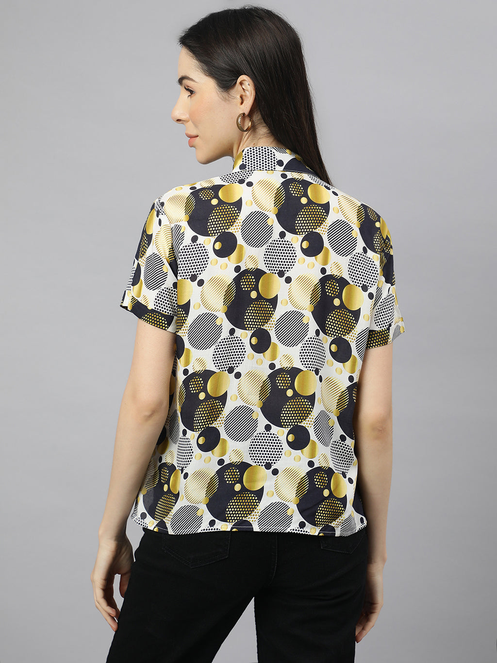 Valbone Women’s Green Modal Silk Printed Shirt