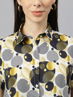 Valbone Women’s Green Modal Silk Printed Shirt