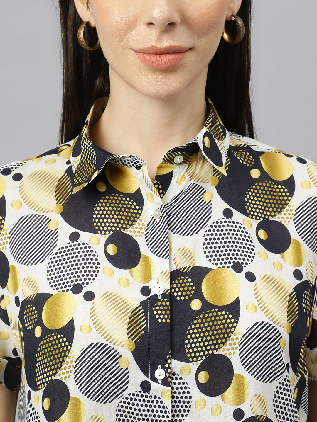 Valbone Women’s Green Modal Silk Printed Shirt