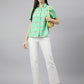 Valbone Women’s Green Modal Silk Printed Shirt
