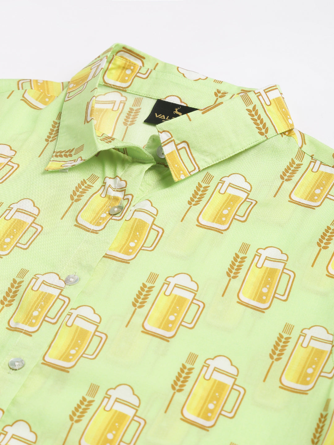 Valbone Women’s lIght Green Modal Silk Printed Shirt