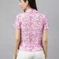 Valbone Women’s Pink Modal Silk Printed Shirt
