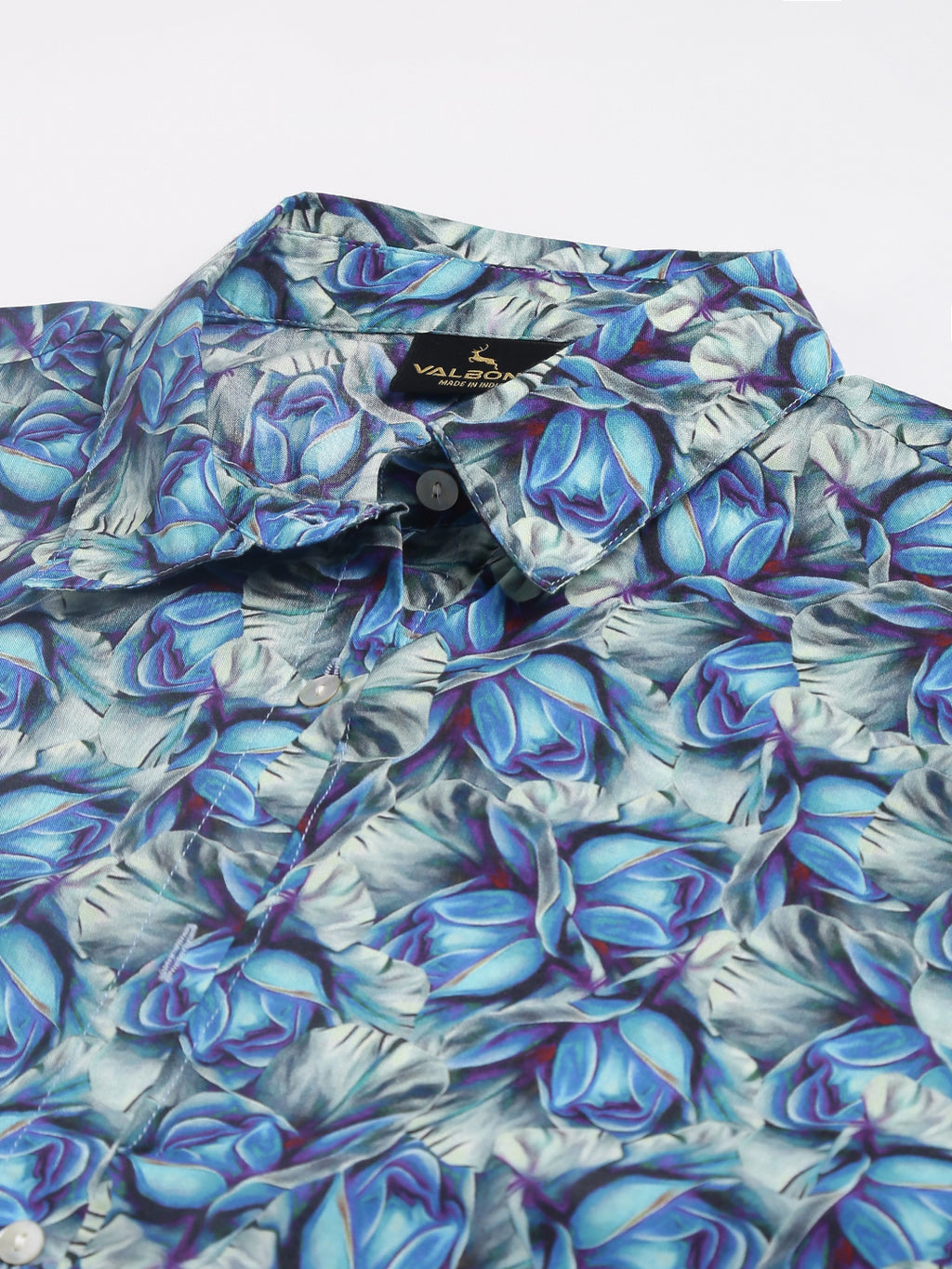 Valbone Women’s Blue Modal Silk Printed Shirt
