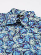 Valbone Women’s Blue Modal Silk Printed Shirt