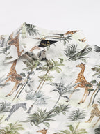 Valbone Women’s Green Modal Silk Printed Shirt Half Sleeves